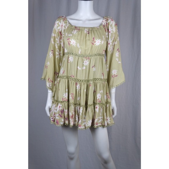 Jaase Off Shoulder Floral Boho Dress LT78R - Picture 4 of 12